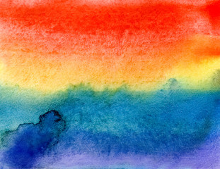 Rainbow watercolor painted background