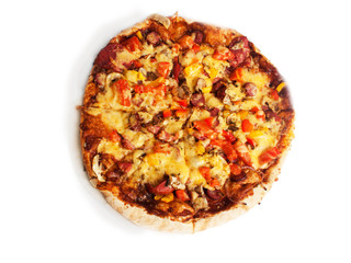 Pizza. Isolate on white.