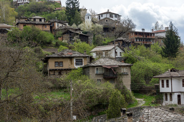 Fototapeta na wymiar Authentic Village of Kosovo with nineteenth century houses, Plovdiv Region, Bulgaria
