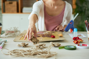 Creative Designer Wrapped up in Work