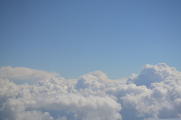 Aerial Skyline Blue Sky Clouds