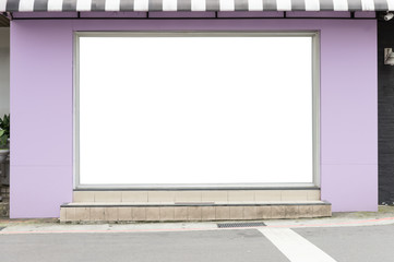 Shop Boutique Store Front with Big Window and Place for Name