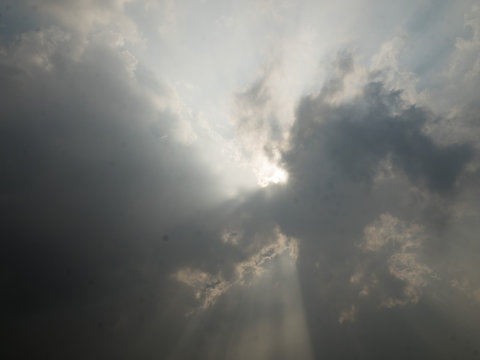 sunlight over clound on condy day