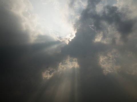 sunlight over clound on condy day