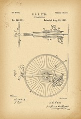 1881 Patent Velocipede Bicycle history  invention