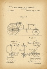 1889 Patent Velocipede Bicycle history  invention
