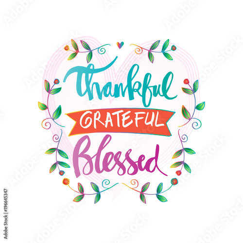 Download "Thankful grateful blessed lettering" Stock photo and ...