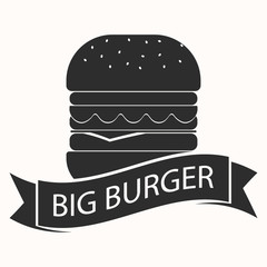Big Burger Vector Template Design