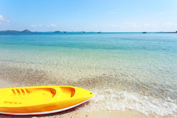kayak on the tropical beach