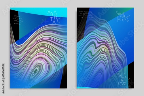 Minimal Banner Templates With Marble Striped Texture Stock Image