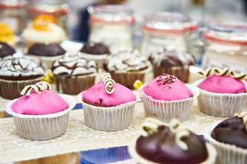 Cakes in shop