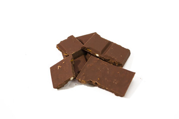 chocolate bar sweet isolated on white background.