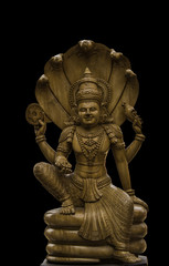 Vishnu Idol in Wooden carving  © mblindia