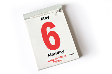 6. May 2019 Early May Bank Holiday