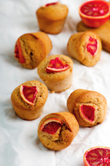 Whole Wheat Blood Orange and Olive Oil Muffins.