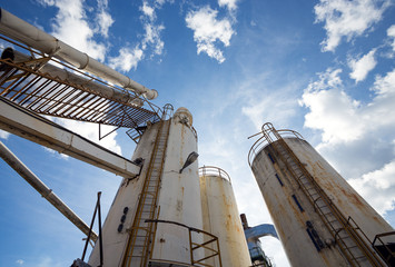 Silos with blue sky.Industrial concept © Novak