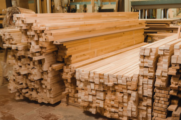 wooden beam for manufacturing doors