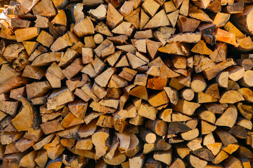 Pile of chopped wood