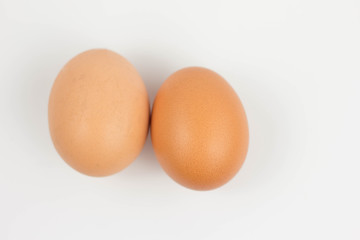 two egg isolated on white background