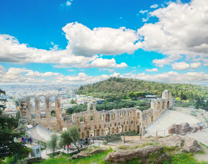 Naklejka premium Herodes Atticus amphitheater of Acropolis, Athens