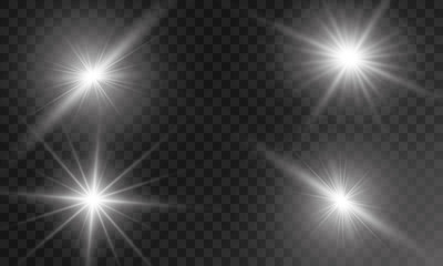 Vector illustration of abstract flare light rays. Glow light effect. Vector illustration. Christmas flash Concept.