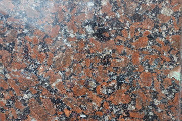 Texture of polished pink granite (front view)