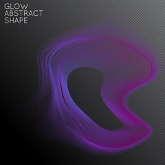 Abstract glow plasma shape