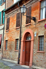 historical center of Ferrara Emilia Romagna Italy