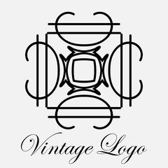 Vintage ornamental logo