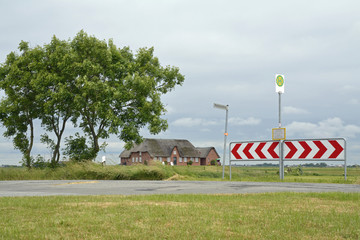 bushaltestelle auf der insel pellworm