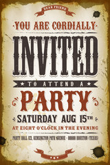Vintage Party Invitation Background - obrazy, fototapety, plakaty