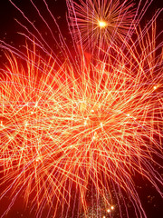 Fireworks red and yellow