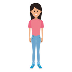 Young woman cartoon vector illustration graphic design