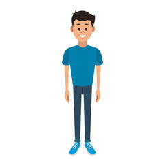 Young man cartoon vector illustration graphic design