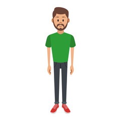 Young man cartoon vector illustration graphic design