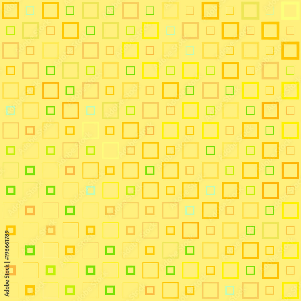 Poster abstract background with colorful squares and wavy thickness gradient
