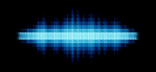 Audio or music shiny sound waveform with triangular filter