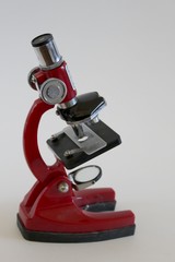 Light microscope isolated on white background