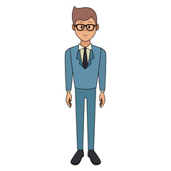 Businessman cartoon isolated vector illustration graphic design