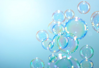 Abstract backgrounds, colorful soap bubbles backgrounds.