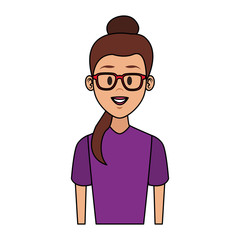 Young woman cartoon vector illustration graphic design