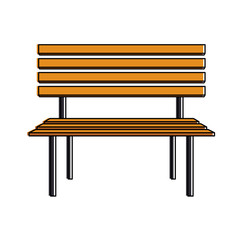 Park wooden chair vector illustration graphic design