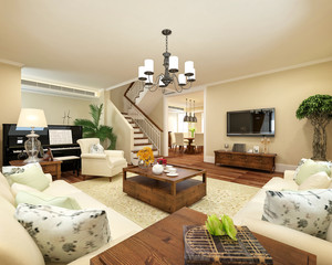 3d render of house interior