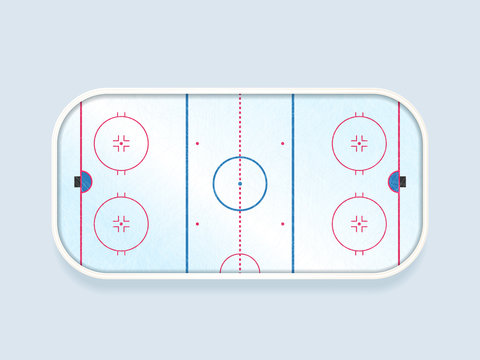 Ice hockey ring international size vector illustration
