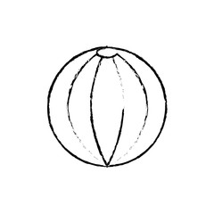 striped beach ball plastic toy vector illustration sketch image