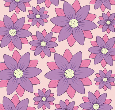 background of beautiful flowers, colorful design. vector illustration