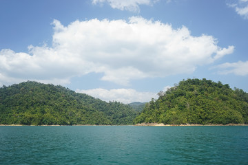 Thailand, Phuket, 2018 - Thailand on the lake Khao Sok,Beautiful scenery, the lakes of the mountains are very beautiful