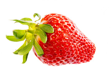 red strawberry isolated on a white background