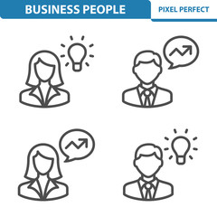 Business People Icons. Professional, pixel perfect icons depicting various business people concepts. EPS 8 format.