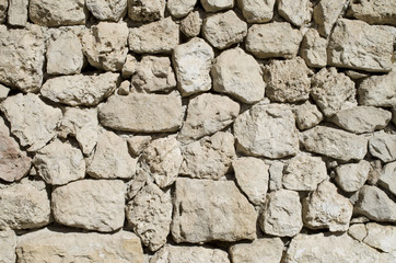 Old stone wall closeup